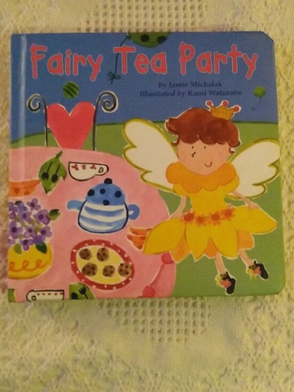 4/$20 Fairy Tea Party Children's Padded Board Book about Colors Jamie Michalak